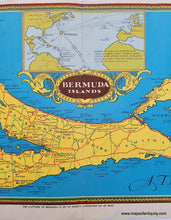 Load image into Gallery viewer, 1935 - Bermuda Islands Antique Print Genuine Printed-Color Folding Map
