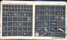Load image into Gallery viewer, Black-and-White-Antique-Illustration-Double-Stars-and-Clusters-Clusters-Nebulae-and-Comets--Celestial--1856-Burritt-Maps-Of-Antiquity
