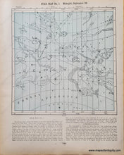 Load image into Gallery viewer, Genuine-Antique-Map-Star-Map-No-1-Midnight-September-22-Verso-Selenographic-Map-of-the-Whole-Visible-Hemisphere-of-the-Moon-1903-Cram-Maps-Of-Antiquity