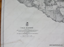 Load image into Gallery viewer, 1867 - Cold Harbor Antique Map Genuine Civil War Battle