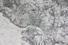 Load image into Gallery viewer, 1867 - Richmond Antique Map Genuine Civil War Battle