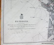 Load image into Gallery viewer, 1867 - Richmond Antique Map Genuine Civil War Battle
