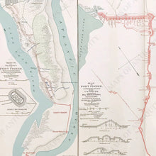 Load image into Gallery viewer, Antique-Lithograph-Print-Plate-75.-Sketch-of-vicinity-of-Fort-Fisher-with-inset-of-Fort-Buchanan/-Plan-of-Fort-Fisher-January-15-1865-/-Plan-of-Final-Attack-on-Fort-Fisher-and-Adjoining-Rebel-Works-January-15th-1865.-1893-US-War-Dept.-Civil-War-Civil-War-1800s-19th-century-Maps-of-Antiquity
