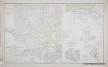 Load image into Gallery viewer, Antique map of the Washington DC area with detailed topographic information, and several inset maps.