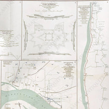 Load image into Gallery viewer, Antique-Lithograph-Print-Plate-114.-Defenses-of-Nashville-Tenn.-Fort-at-Hyde's-Ferry-1865-/-Defenses-of-Nashville-Tenn.-December-1st-1865-/-Fort-Donelson-Tenn.-/-Defenses-of-Nashville-Tenn.-Fort-Harker-1865-/-Memphis-and-its-Environs-/-Fort-Pickering-Memphis-Tenn.-1893-US-War-Dept.-Civil-War-Civil-War-1800s-19th-century-Maps-of-Antiquity