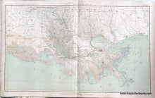 Load image into Gallery viewer, Antique-Lithograph-Print-Plate-156.-General-Topographical-Map.-Sheet-XXI.-Sections-of-Louisiana-and-Mississippi.-1894-US-War-Dept.-Civil-War-Civil-War-1800s-19th-century-Maps-of-Antiquity