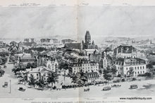 Load image into Gallery viewer, 1878 - Bird’s Eye View Of Harvard University Antique Print Genuine