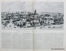 Load image into Gallery viewer, Antique-Black-and-White-Print-Bird's-Eye-View-of-Harvard-University-College-Prints-Harvard--1878-Harper's-Weekly-Maps-Of-Antiquity