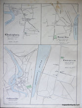 Load image into Gallery viewer, 1893 - Wetherfield Unionville Windsor Locks Simsbury Etc. (Ct) Antique Map Genuine Hand-Colored