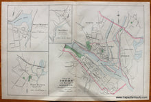 Load image into Gallery viewer, 1893 - Borough Of West Haven; Verso: City Derby And Shelton (Ct) Antique Map Genuine Hand-Colored