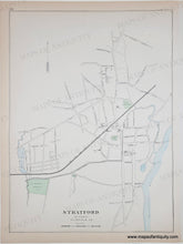 Load image into Gallery viewer, 1893 - Double-sided page: South Part of Bridgeport, verso Stratford (CT) - Antique Map