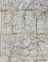 Load image into Gallery viewer, 1886 - Colton’s Road Map Of Litchfield And Fairfield Counties Western Connecticut Antique Genuine