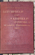 Load image into Gallery viewer, 1886 - Colton’s Road Map Of Litchfield And Fairfield Counties Western Connecticut Antique Genuine