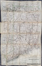 Load image into Gallery viewer, Folding map of Fairfield and Litchfield Counties in Connecticut with the surrounding areas including part of Westchester and Dutchess Counties in NY