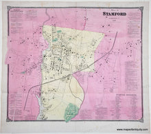 Load image into Gallery viewer, 1872 - Plan of Stamford, Fairfield, CT - Antique Map