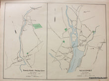Load image into Gallery viewer, 1893 - City of Danbury, Fairfield, Saugatuck, verso Westport, Sandy Hook & Rocky Glen, and Ridgefield, Newtown and Darien *****SOLD***** - Antique Map