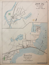 Load image into Gallery viewer, 1893 - City Of Norwich Verso Niantic Jewett Borough Colchester Baltic Antique Map Genuine