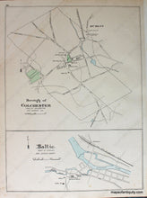 Load image into Gallery viewer, 1893 - City Of Norwich Verso Niantic Jewett Borough Colchester Baltic Antique Map Genuine