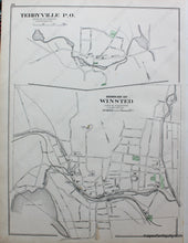 Load image into Gallery viewer, 1893 - Lakeville Falls Village Washington Canaan Norfolk Salisbury Verso Torrington Terryville P.o.