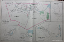 Load image into Gallery viewer, Antique-Hand-Colored-Map-City-of-Rockville-Connecticut-Tolland-South-Coventry-Staffordville-Stafford-verso-Stafford-Springs-Connecticut--1893-D.H.-Hurd-Maps-Of-Antiquity