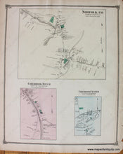 Load image into Gallery viewer, 1874 - Norfolk Connecticut Antique Map Genuine Hand-Colored