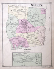 Load image into Gallery viewer, Antique-Hand-Colored-Map-Warren-Connecticut-United-States-Connecticut-1874-Beers-Maps-Of-Antiquity