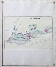 Load image into Gallery viewer, 1874 - Douglas Pump Works Victor Sewing Machine Co Verso Russell Mfg Co. Antique Map Genuine