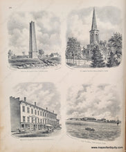 Load image into Gallery viewer, Genuine-Antique-Page-of-Illustrations-Double-sided-Page-with-Illustrations-from-Norwich-New-London-and-Mystic-CT-1868-Beers-Ellis-Soule-Maps-Of-Antiquity