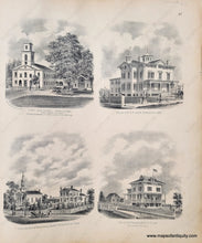 Load image into Gallery viewer, Genuine-Antique-Page-of-Illustrations-Double-sided-Page-with-Illustrations-from-Norwichtown-Stonington-North-Stonington-Mystic-and-New-London-CT-1868-Beers-Ellis-Soule-Maps-Of-Antiquity