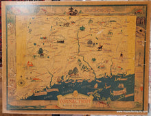 Load image into Gallery viewer, Genuine-Antique-Map-Historical-Map-of-the-State-of-Connecticut-1930s-Des-Rosiers-Historical-Map-Bureau-Maps-Of-Antiquity