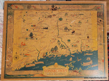 Load image into Gallery viewer, Genuine-Antique-Map-Historical-Map-of-the-State-of-Connecticut-1930s-Des-Rosiers-Historical-Map-Bureau-Maps-Of-Antiquity