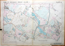 Load image into Gallery viewer, Genuine-Antique-Map-Part-of-Town-of-Greenwich-Fairfield-County-Connecticut-Plate-8-1938-Franklin-Survey-Company-Maps-Of-Antiquity