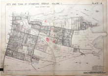 Load image into Gallery viewer, Genuine-Antique-Map-Part-of-City-and-Town-of-Stamford-Fairfield-County-Connecticut-Plate-14-1938-Franklin-Survey-Company-Maps-Of-Antiquity