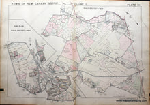 Load image into Gallery viewer, Genuine-Antique-Map-Part-of-Town-of-New-Canaan-Fairfield-County-Connecticut-Plate-34-1938-Franklin-Survey-Company-Maps-Of-Antiquity