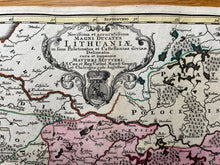 Load image into Gallery viewer, Genuine-Antique-Hand-colored-Map-Poland-Russia-Novisima-et-accuratissima-Magni-Ducatus-Lithuaniae-in-suos-Palatinatus-et-et-Causiellanias-divisae-Delinatio-cura-et-impensis---Seutter-Maps-Of-Antiquity