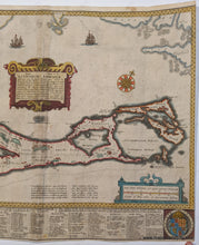 Load image into Gallery viewer, 1631 - Mappa Aestivarum A Mapp Of The Sommer Bermuda Antique Map Genuine Hand-Colored
