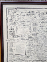 Load image into Gallery viewer, 1938 - Boston (Massachusetts) And Vicinity Antique Pictorial Map Framed Genuine Uncolored
