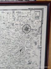 Load image into Gallery viewer, 1938 - Boston (Massachusetts) And Vicinity Antique Pictorial Map Framed Genuine Uncolored