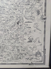 Load image into Gallery viewer, 1938 - Boston (Massachusetts) And Vicinity Antique Pictorial Map Framed Genuine Uncolored