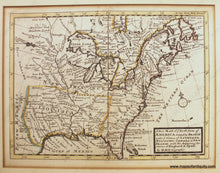 Load image into Gallery viewer, Genuine-Antique-Map-A-New-Map-of-ye-North-Parts-of-America-claimed-by-France-under-ye-Names-of-Louisiana-Mississippi-Canada-&-New-France.-With-the-Adjoining-Territories-of-England-&-Spain.-By-H.-Moll-Geographer-1735-Moll-Maps-Of-Antiquity