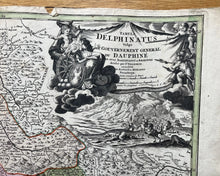 Load image into Gallery viewer, Genuine-Antique-Hand-colored-Map-France-Tabula-Delphinatus-Vulgo-Le-Gouvernement-General-du-Dauphine---Homann-Maps-Of-Antiquity