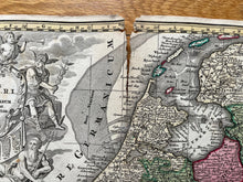 Load image into Gallery viewer, Genuine-Antique-Hand-colored-Map-Netherlands-Belgium-Seutter-Maps-Of-Antiquity