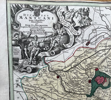 Load image into Gallery viewer, Genuine-Antique-Hand-colored-Map-Ducatus-Mantuani-Mantua-Italy--Baumeister-Seutter-Maps-Of-Antiquity