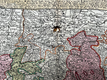 Load image into Gallery viewer, Genuine-Antique-Hand-colored-Map-Nova-Totius-Helvetiae-com-suis-Subditis-Switzerland--maker-Seutter-Maps-Of-Antiquity