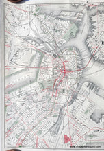 Load image into Gallery viewer, 1909 - New Map Of Boston Giving All Points Interest; With Every Railway & Steamboat Terminus