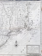 Load image into Gallery viewer, Genuine-Antique-Map-A-Map-of-New-England-New-York-New-Jersey-and-Pennsilvania-Pensilvania-1730-Moll-Maps-Of-Antiquity