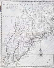 Load image into Gallery viewer, Genuine-Antique-Map-A-Map-of-New-England-New-York-New-Jersey-and-Pennsilvanie--1730-Moll-Maps-Of-Antiquity