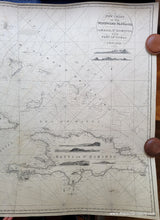 Load image into Gallery viewer, 1836 - A New Chart Of The Windward Passages Containing Islands Jamaica St. Domingo With Part Cuba
