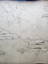 Load image into Gallery viewer, 1836 - A New Chart Of The Windward Passages Containing Islands Jamaica St. Domingo With Part Cuba