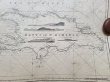 Load image into Gallery viewer, 1836 - A New Chart Of The Windward Passages Containing Islands Jamaica St. Domingo With Part Cuba